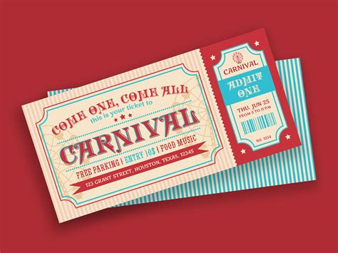 Free Carnival Ticket Invitation Template :: Behance