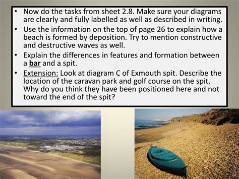 PPT - Depositional coastal landforms: Beaches, Spits and Bars PowerPoint Presentation - ID:2523724