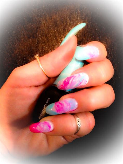 Marble effect with gel | Nail art, Nails, Gel