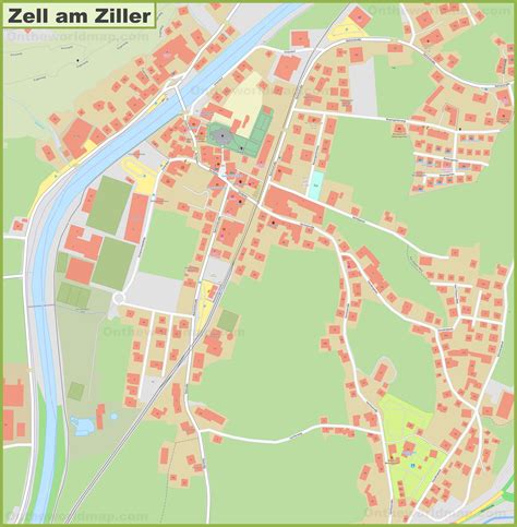 Detailed map of Zell am Ziller