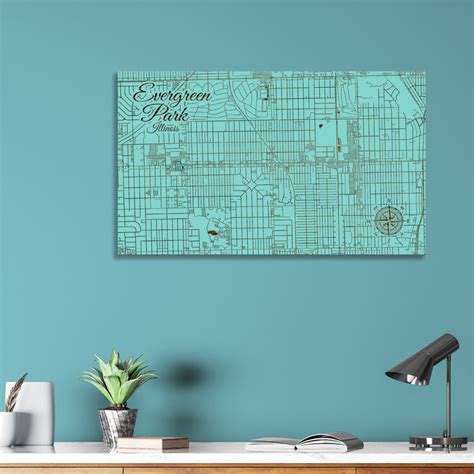 Evergreen Park, Illinois Street Map – Fire & Pine