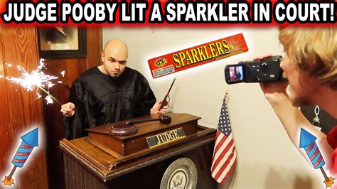 JUDGE POOBY LIT A SPARKLER IN COURT! - YouTube