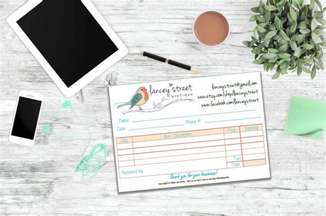 Custom Order Forms Receipt Book Using Logo Custom Invoice | Etsy