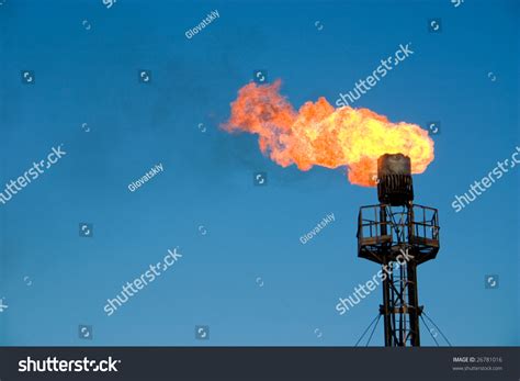 Burning Oil Gas Flare Stock Photo 26781016 | Shutterstock