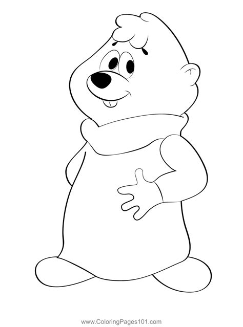 Cute Theodore Coloring Page for Kids - Free Alvin and the Chipmunks ...