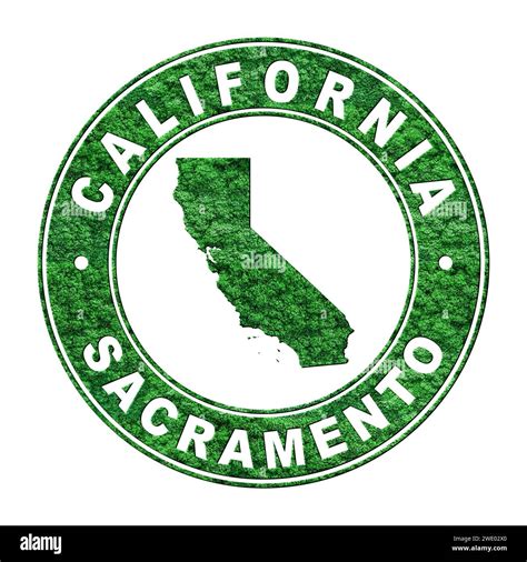 Map of California, CO2 emission concept, Clipping Path Stock Photo - Alamy