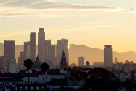 Sunrise 6:30 a.m. - Downtown Los Angeles Skyline - Old Ico… | Flickr