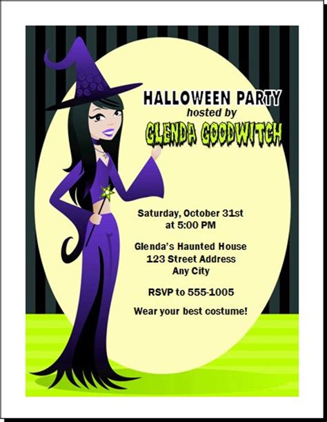 The Good Witch Halloween Party Invitation