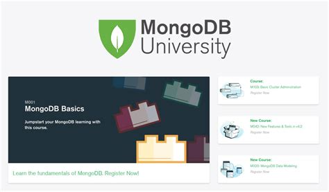 Learn MongoDB Official Courses for free from MongoDB University