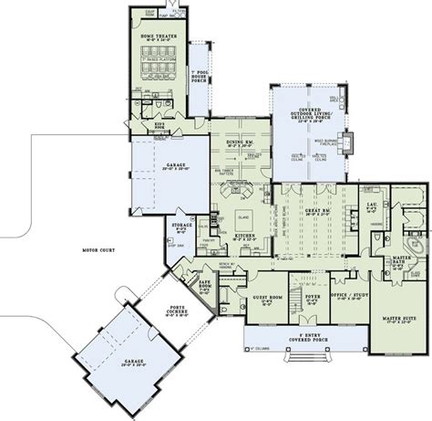 Plan 60593ND: Six Bedrooms for the Large Family in 2021 | Luxury house plans, House plans, Floor ...