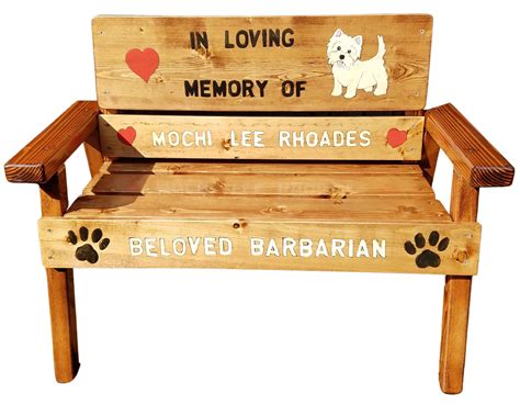 Pet Loss Personalized Memorial Bench Custom Dog / Cat Wood - Etsy in ...