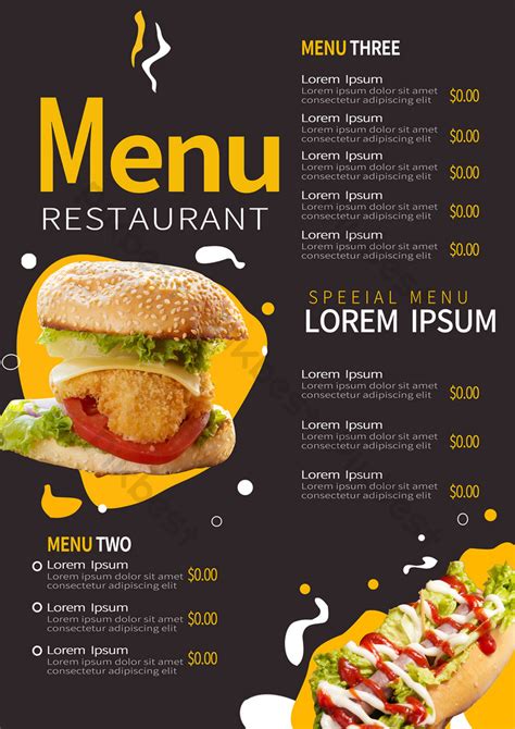 Fast Food Menu | PSD Free Download - Pikbest