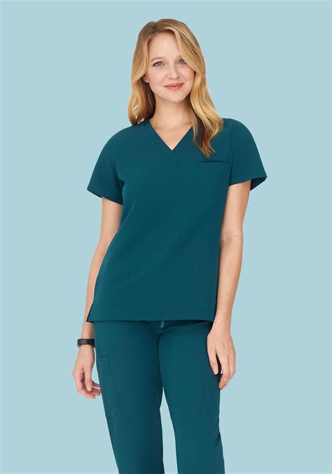 One Pocket Top Caribbean Blue – Mandala Scrubs