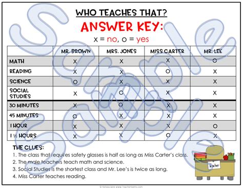 Back to School Logic Puzzles – Teacher Gems