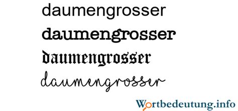 daumengrosser: Rechtschreibung ᐅ Wortbedeutung