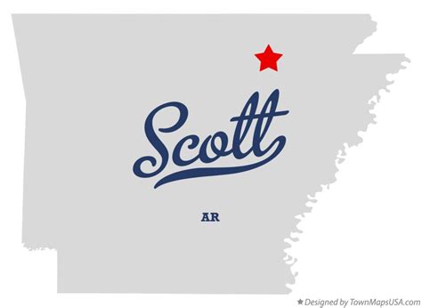 Map of Scott, Sharp County, AR, Arkansas