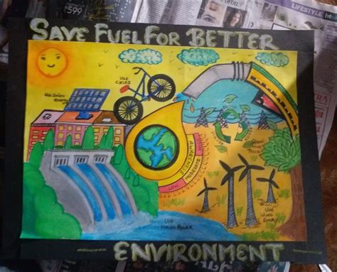 Save fuel for better enviroment | Save earth drawing, Earth drawings ...