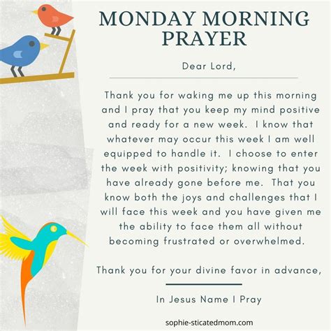 Monday Prayer