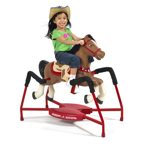 Radio Flyer Interactive Kids Riding Horse Toy Ride On Rocking Horse with Sounds - Rocking Horses