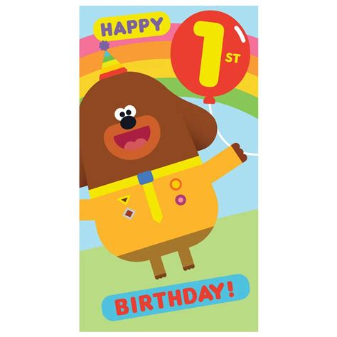 1st Birthday Hey Duggee Birthday Card (HD009) - Character Brands