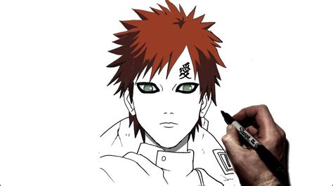 How to Draw Gaara | Step by Step I Naruto - YouTube