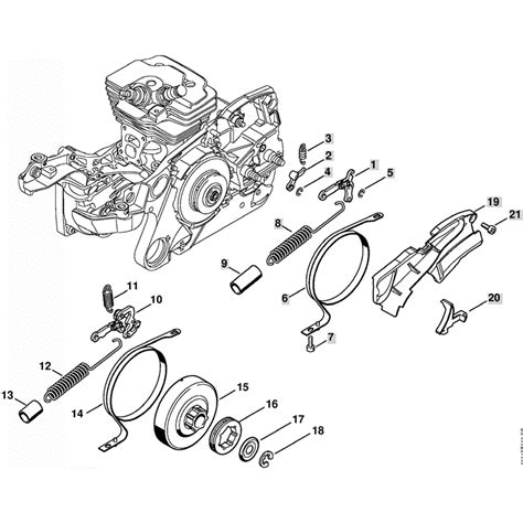 Stihl MS 362 Chainsaw (MS362 & C) Parts Diagram, Chain Brake