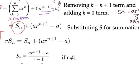 discrete mathematics - Proof of geometric series formula - Mathematics ...