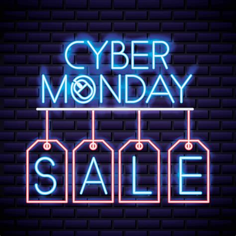 Cyber Monday Neon Sale Sign 693412 Vector Art at Vecteezy