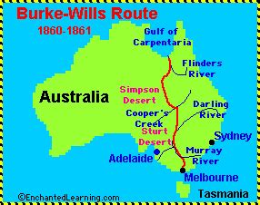 BURKE AND WILLS: Australian Explorers - EnchantedLearning.com