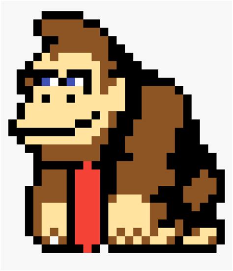 Donkey Kong No - Easy Donkey Kong Pixel Art, HD Png Download , Transparent Png Image - PNGitem