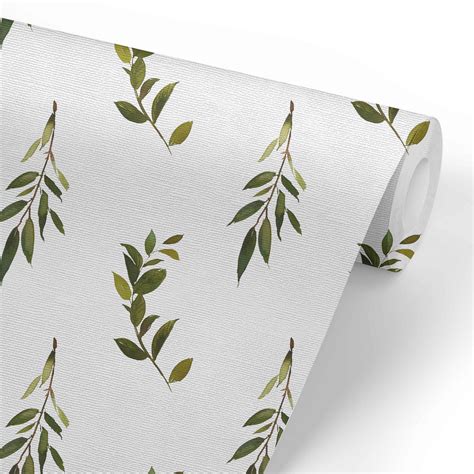 Olive Leaf Farmhouse Removable Wallpaper | Caden Lane