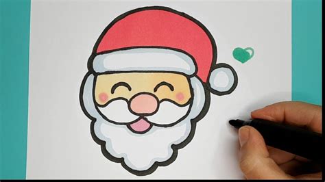 How to Draw Cute Laughing Santa EMOJI step by step - CHRISTMAS DRAWING ...