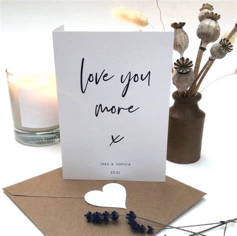 Love You More Valentine's Card | Shop Online - Hummingbird Card Company