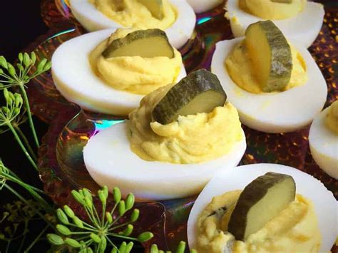 Dill Pickle Deviled Eggs - The Kitchen Magpie