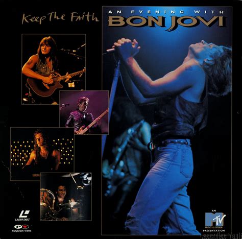 BON JOVI: 1992 - BON JOVI - AN EVENING WITH BON JOVI; KEEP THE FAITH ...