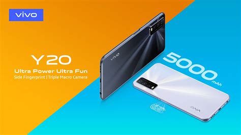 vivo Launches Y20 with 5000mAh Battery, Triple Macro Camera and Side Fingerprint - PhoneWorld