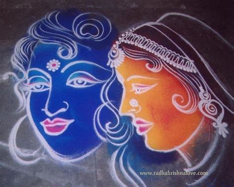 Krishna rangoli with colours – Printable graphics