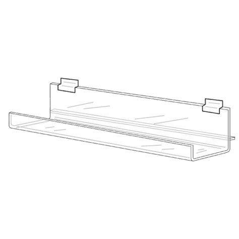 Clear Acrylic Slatwall Shelves