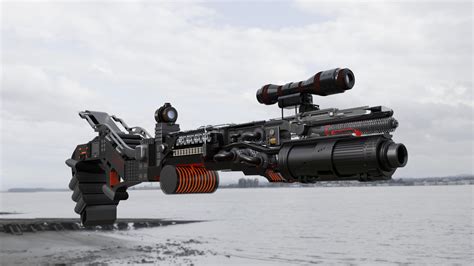 ArtStation - Futuristic Machine Gun - Concept Art