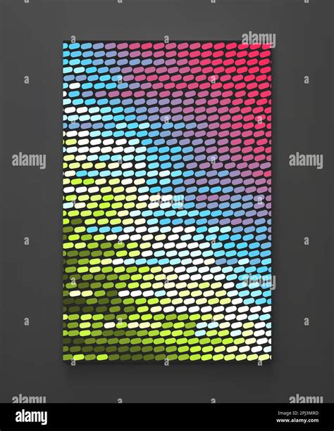 Cover design template. Regular array or matrix of ovals. Big data graph ...