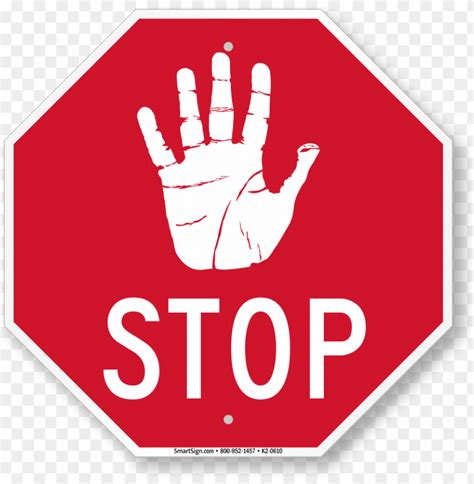 stop sign transparent image - hand stop sign PNG image with transparent ...