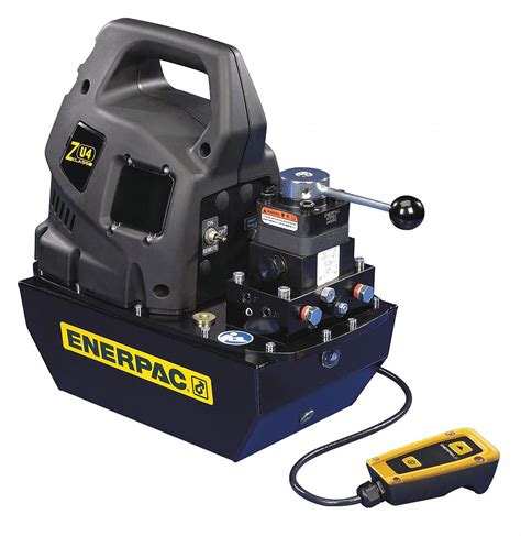 ENERPAC Electric Hydraulic Pump with Manual, 4 Way, 3 Position, Tandem ...