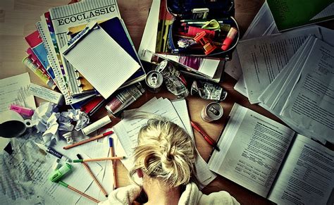 Girl studying, study, blond, homework, girl, books, paper, HD wallpaper ...