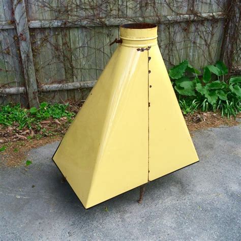 Yellow Enamel Mid-Century Modern Fire Pit | Chairish