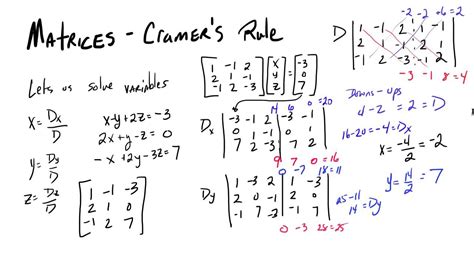 matrices cramers rule - YouTube