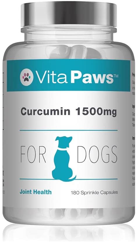 Curcumin/Turmeric 180 Capsules for Dogs 1500mg with Piperine | Popular ...