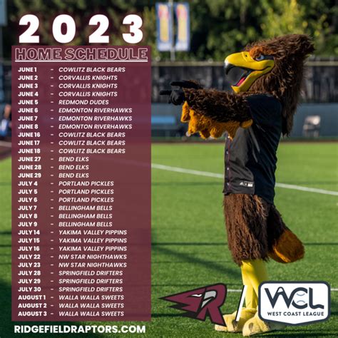 2023 Schedule Released – Ridgefield Raptors