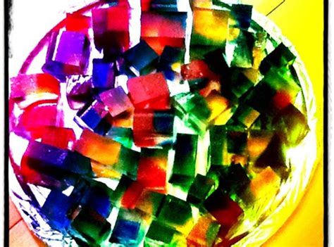 Rainbow Jello Cubes