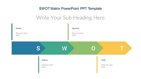 SWOT Matrix PowerPoint PPT Template - PPTUniverse