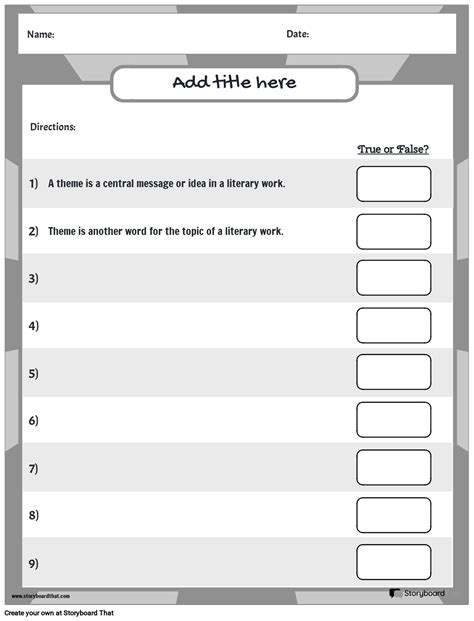 Free Theme Worksheets — Identify & Analyze Theme - Worksheets Library